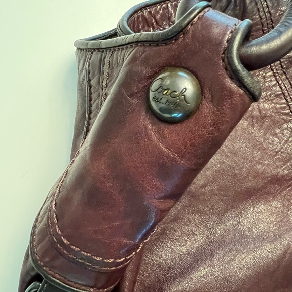 Y2K Coach hobo slouch Brown saddle Burgundy Leather Women\'s Bag main image 14